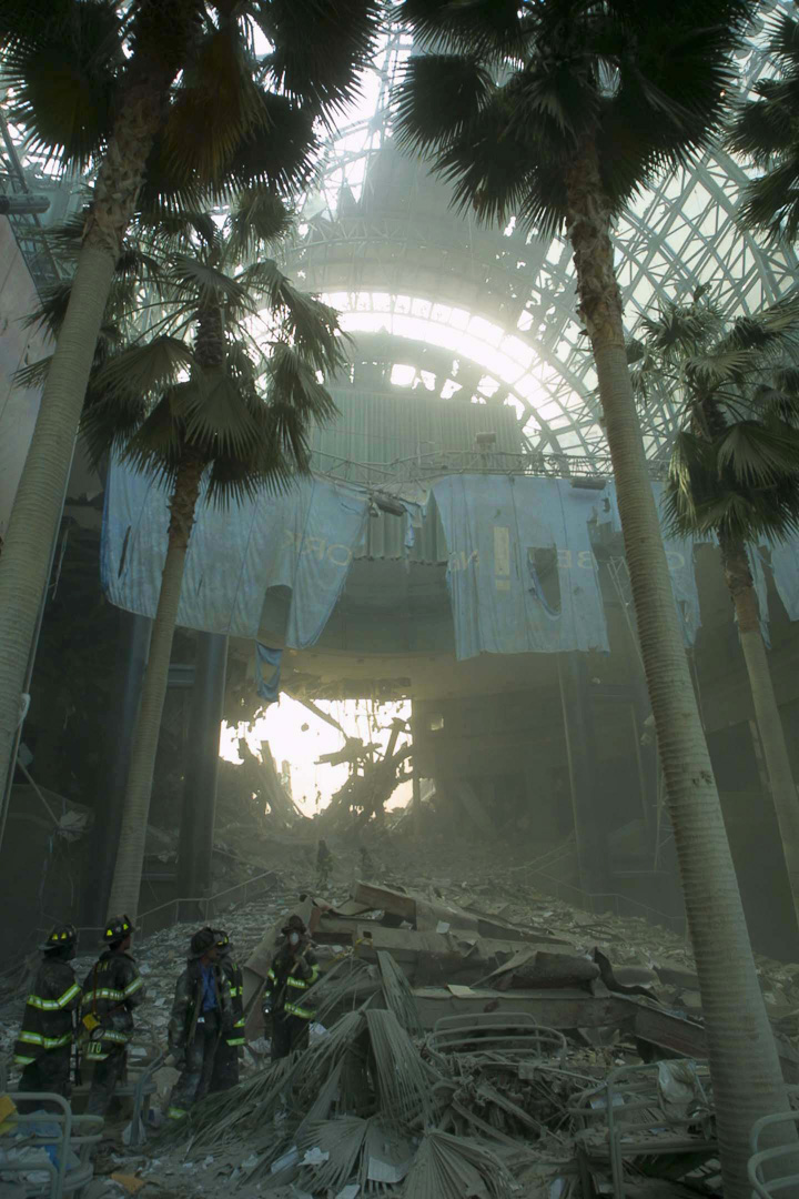 The Winter Garden at the WFC opposite the WTC after attack