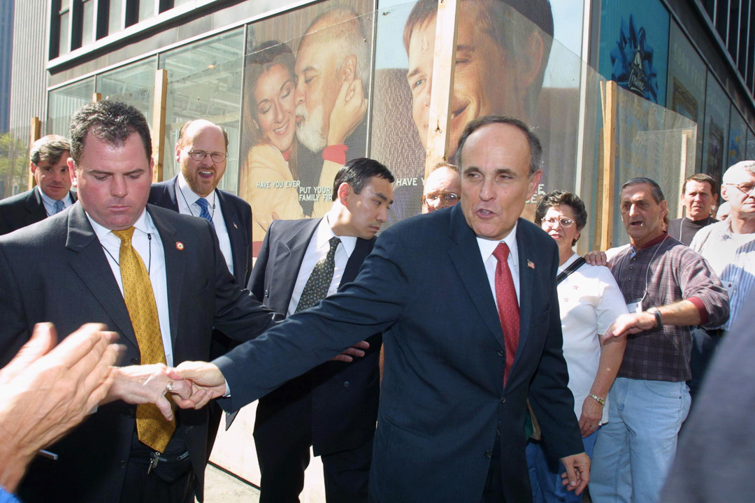 Mayor Giuliani during anthrax scare