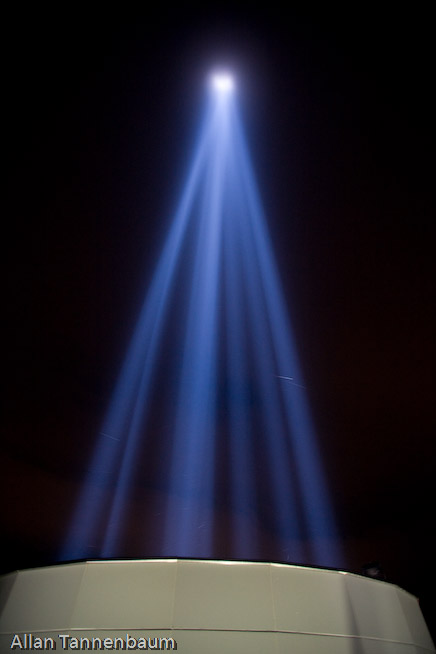 Yoko Ono, along with Ringo Starr and Olivia Harrison, dedicates the Imagine Peace Tower on Videy Island. A reception at the Art Museum of Reykjavik followed.///