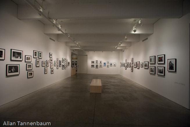 Installation views of John & Yoko & New York in the 70s photographs by Allan Tannenbaum