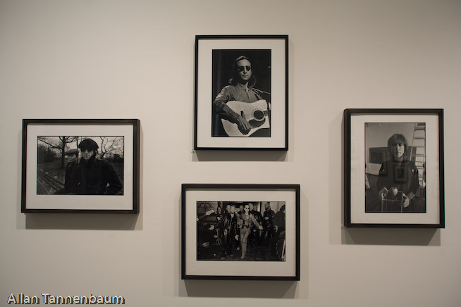 Installation views of John & Yoko & New York in the 70s photographs by Allan Tannenbaum