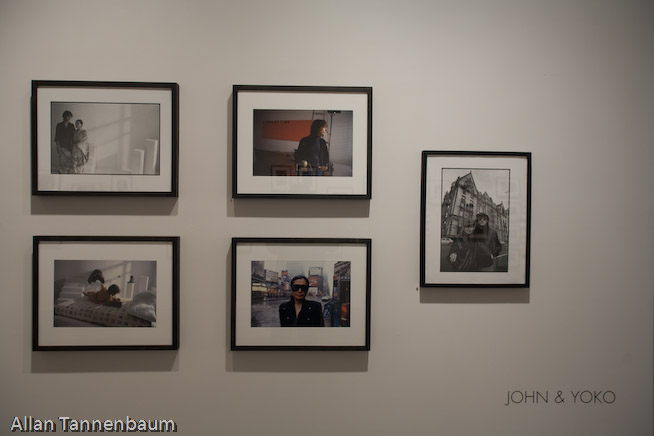 Installation views of John & Yoko & New York in the 70s photographs by Allan Tannenbaum